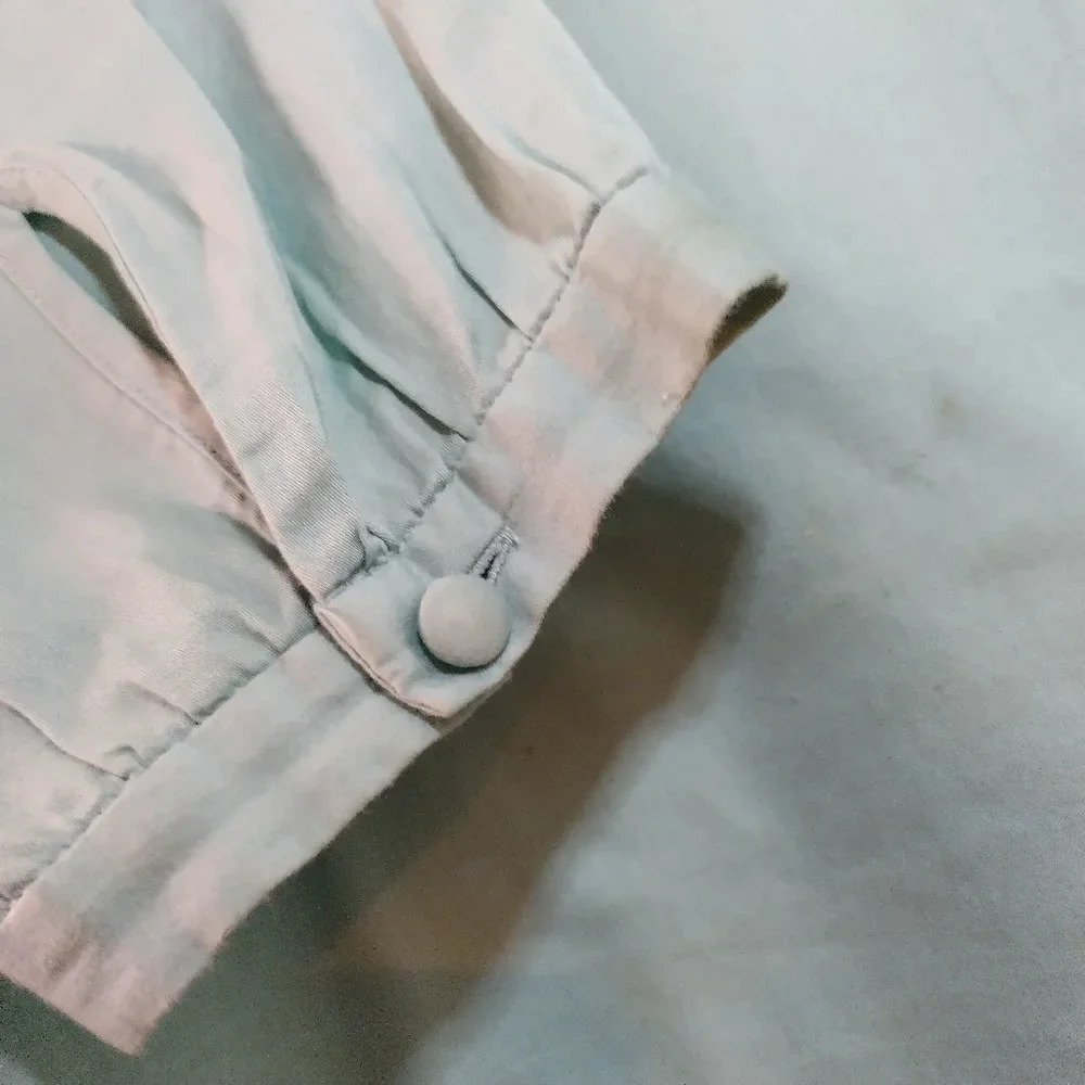 TALBOTS Petite Small Mint / Seafoam Green Blouse - Picture 6 of 13